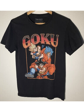 Dragon Ball Z Goku Super Saiyan Evolution Anime Graphic T-Shirt Black - S